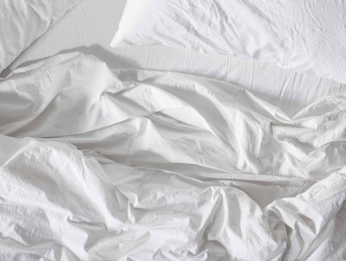 Organic Crinkled Percale Sheet Set Cal King Aegean Y3769