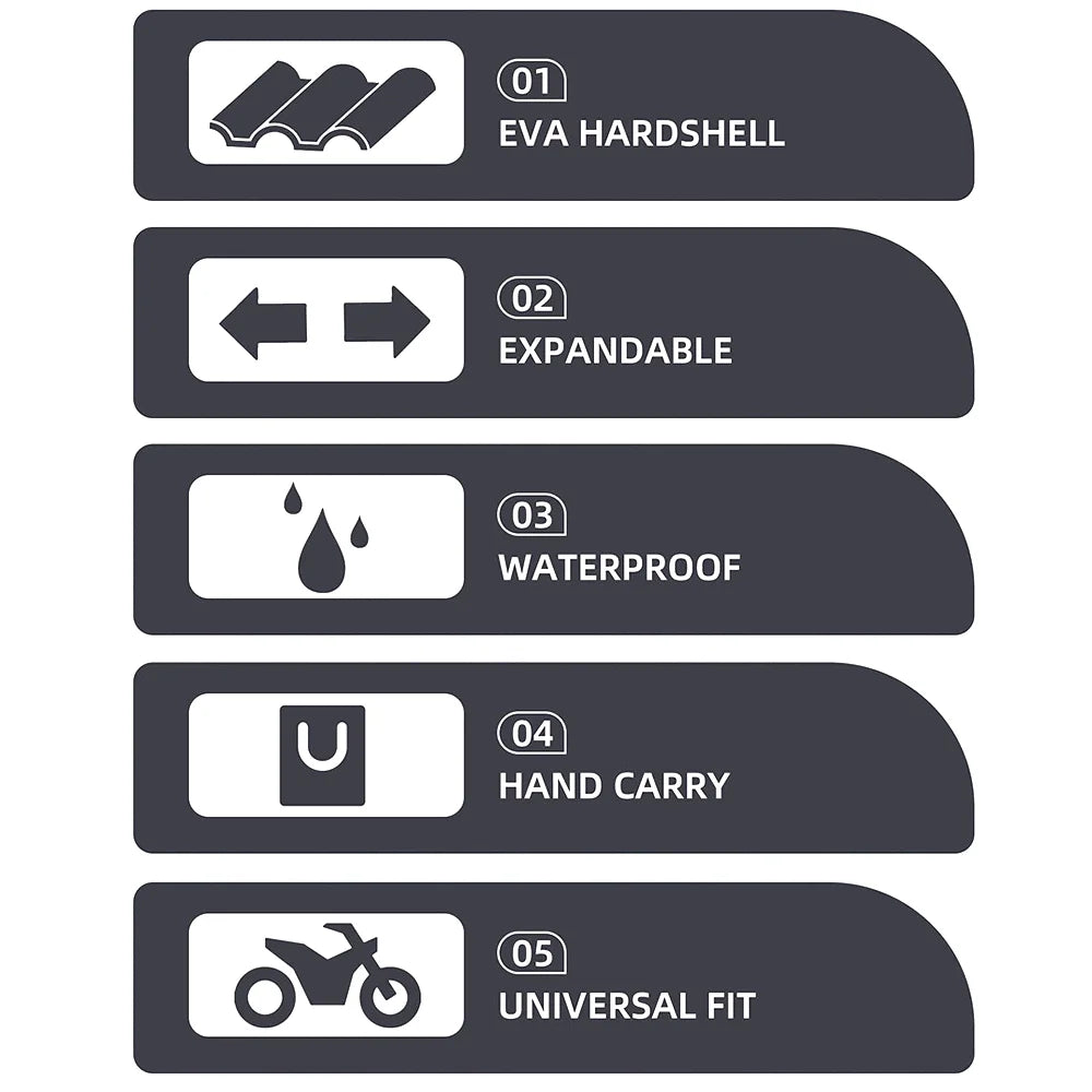 Expandable Motorcycle Rearseat Bag 23-35L T557