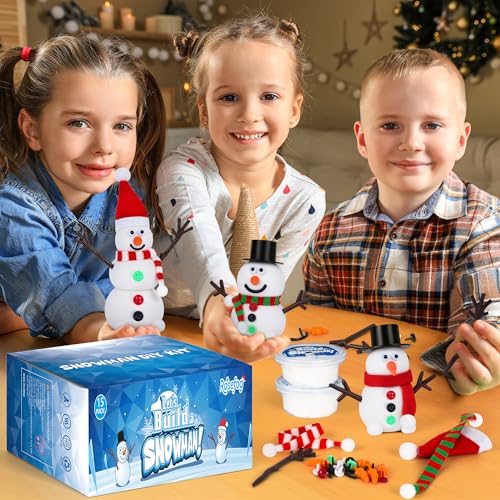 120 Pack Christmas Crafts DIY Snowman Making Kit with Air Dry Clay I52402