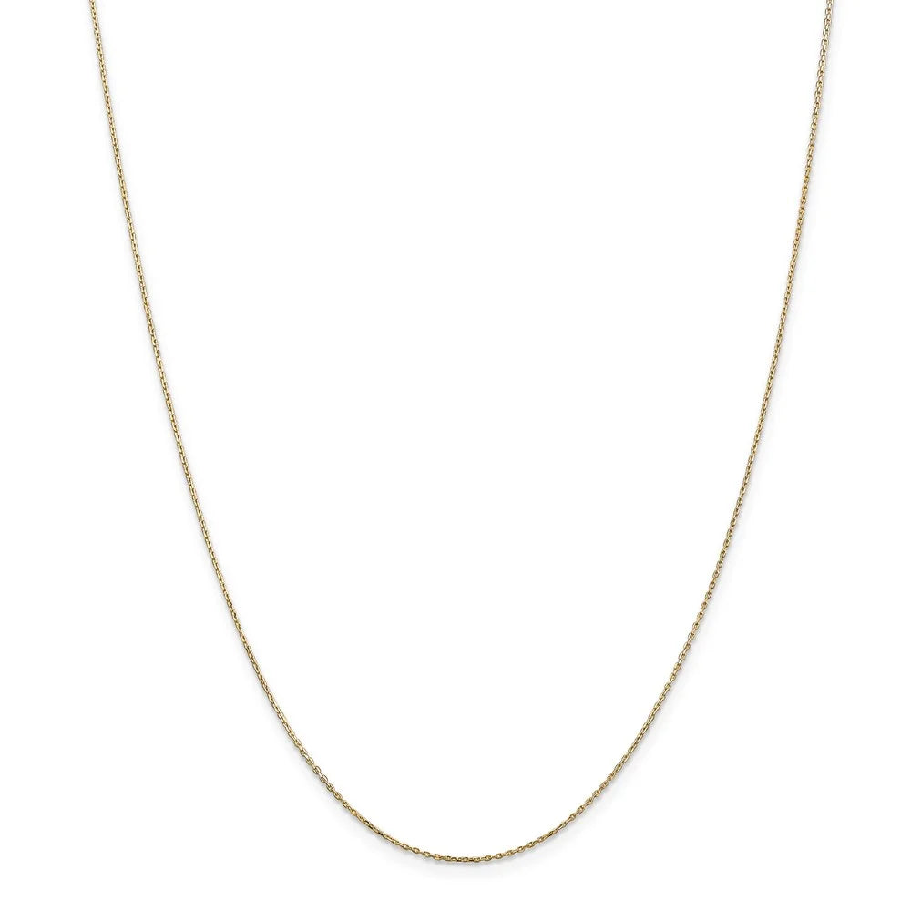 14k Yellow Gold Logo Necklace - 22 Inch E3417