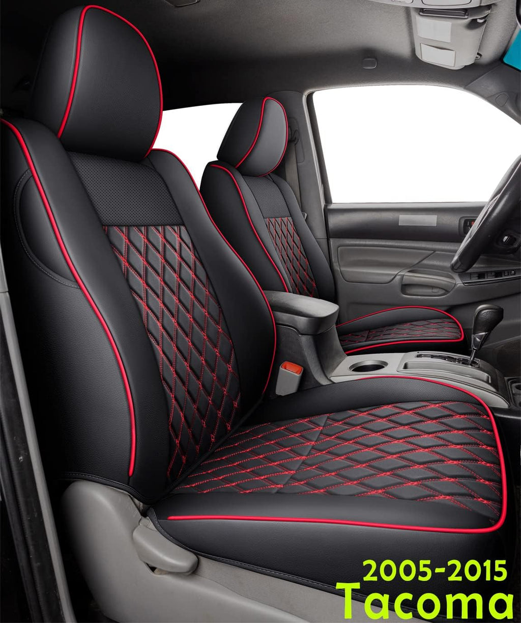 Red Faux Leather Full-Set Seat Covers J649