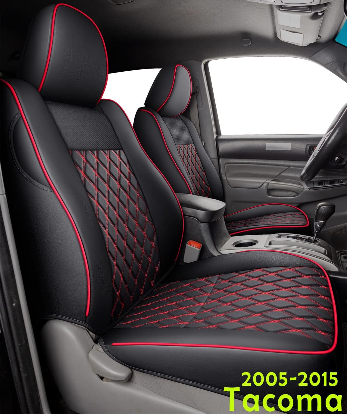 Red Faux Leather Full-Set Seat Covers J649