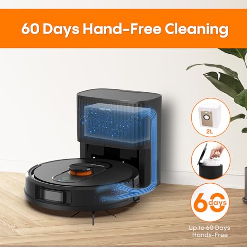 Robot Vacuum and Mop with Self-Emptying, 5000Pa, LiDAR Navigation N21427