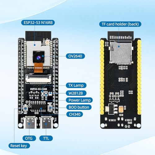 ESP32-S3-CAM Development Board with OV2640 Camera C748160