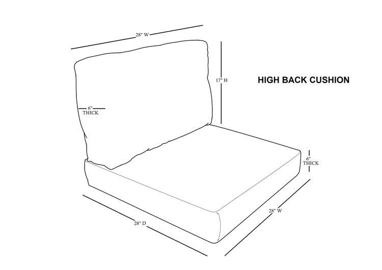 High Back Cushion Set U128