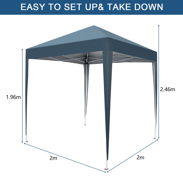 2 x 2m Waterproof Folding Tent Blue C773