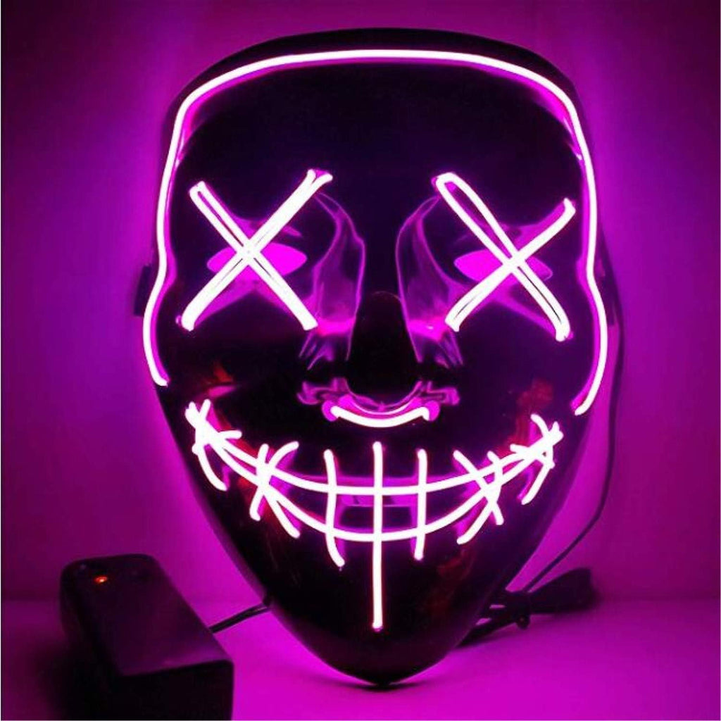 Blue Sound Induction Light Up Halloween Mask D6331