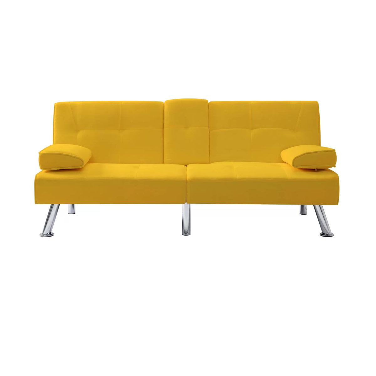 66.9 inch Velvet Sleeper Sofa Bed with 2 Cup Holders Y52148