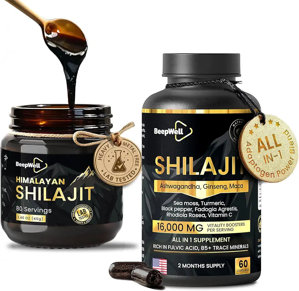 Pure Natural Himalayan Shilajit Resin Capsules Supplement Y853689
