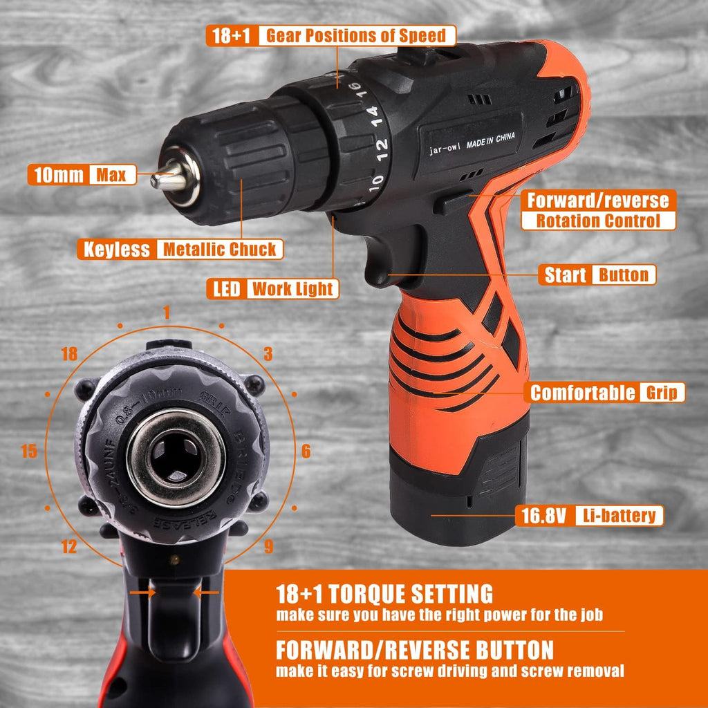 60pcs Cordless Drill Tool Set with Toolbox S57220