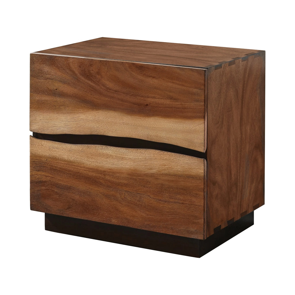 Smokey Walnut and Coffee Bean 2-drawer Nightstand K4500