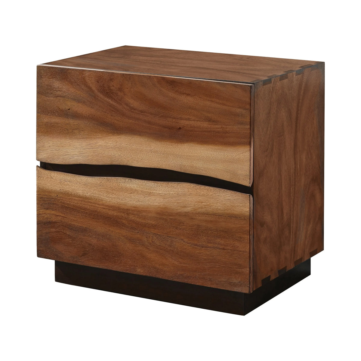 Smokey Walnut and Coffee Bean 2-drawer Nightstand K4500