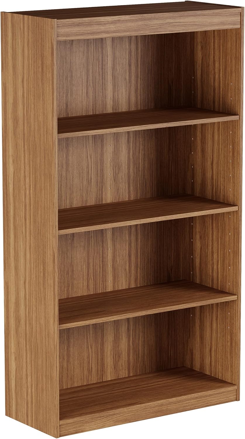 Brown Woodgrain 4-Shelf Bookcase F524458