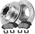 FRONT 330mm 8 Lug Rotors + Metallic Brake Pads + Hardware X240