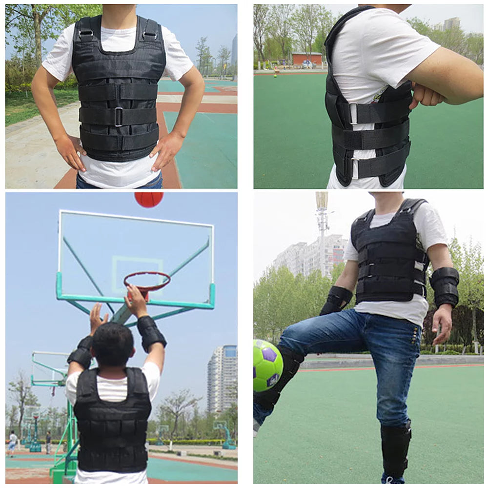 Adjustable Weighted Vest Oxford Strength Training 110lb Max V5842