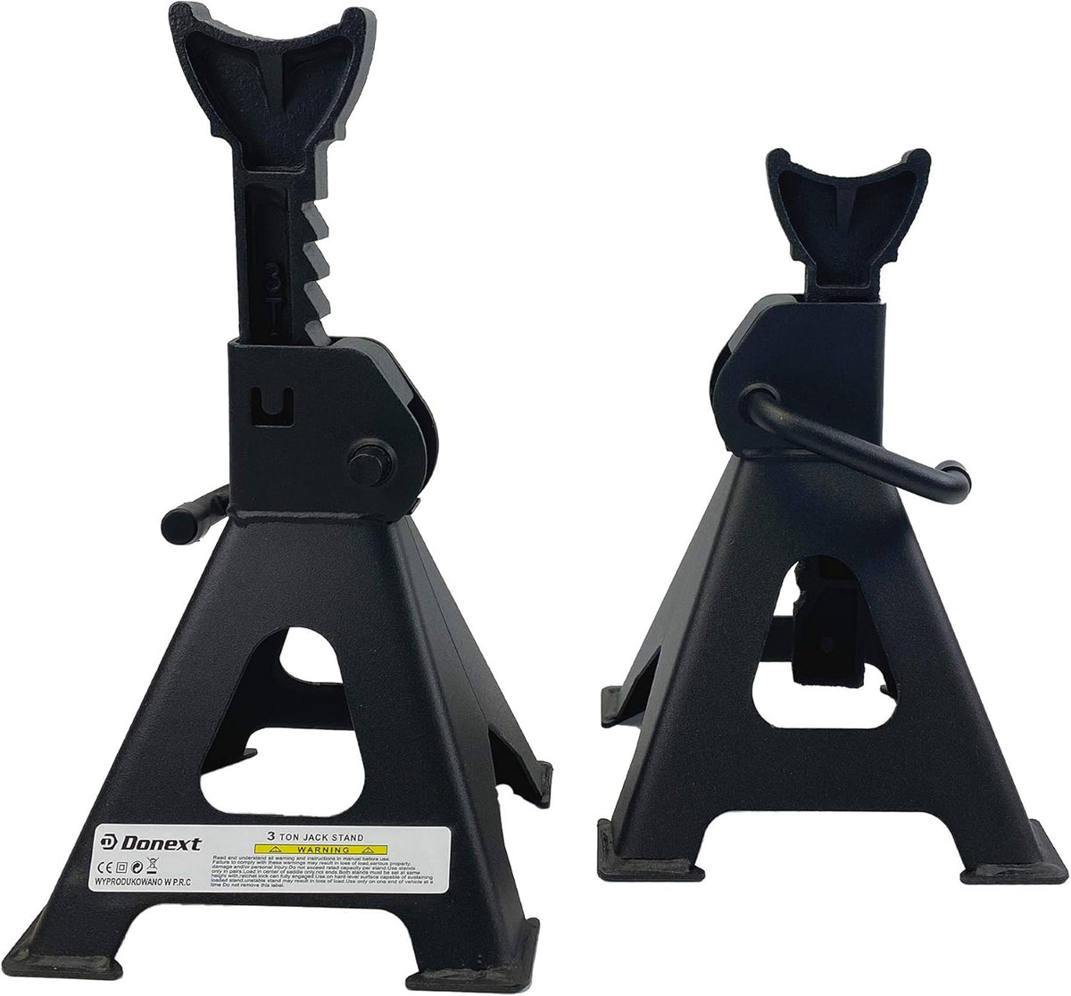 6 Ton Steel Jack Stands 1 Pair Black S513636