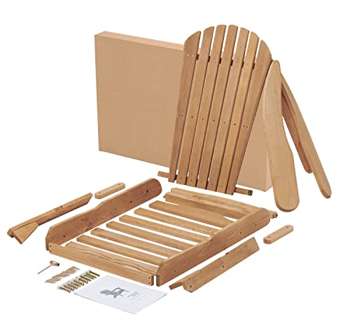 Gray Wooden Folding Adirondack Chairs Set of 2 W66888