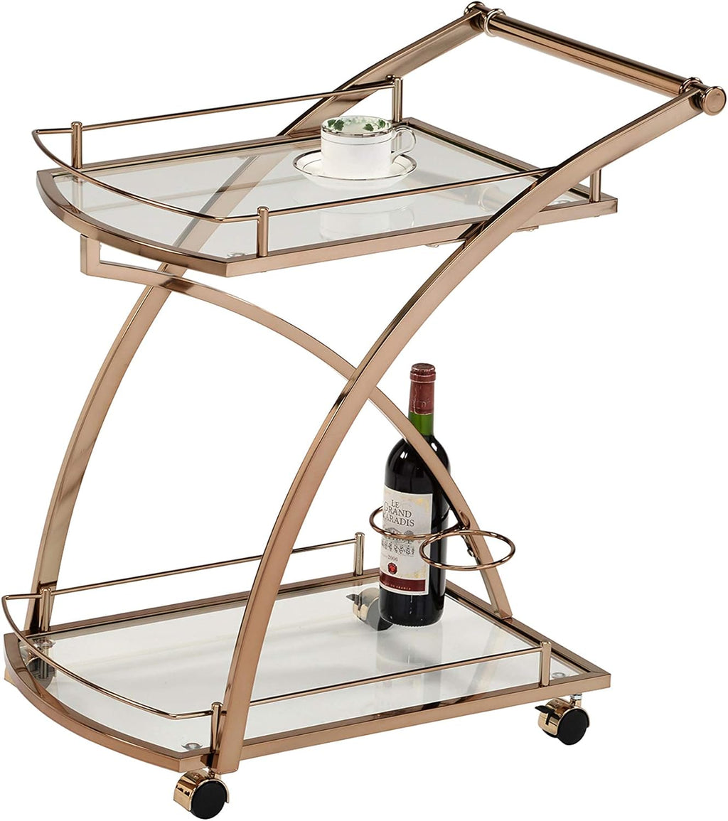 Gold Rolling Bar Serving Cart Z9779