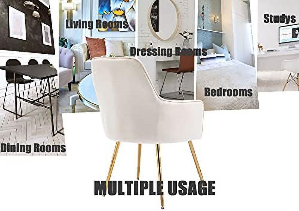 Beige Velvet Accent Chair B170612