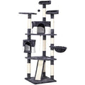 Gray 79 inch Cat Tree and Scratching Post Tower T901722