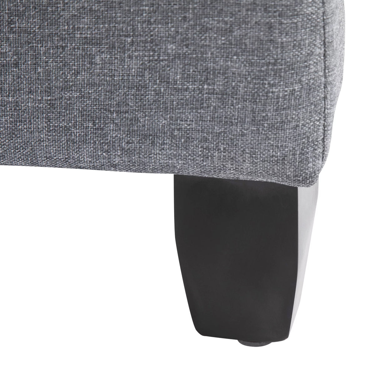 Gray Half Moon Storage Ottoman with Lift Lid P62959