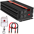 1500 Watt Pure Sine Wave Power Inverter 24v DC to 110/120v AC 60HZ with 4 AC and 1 USB Output D190368