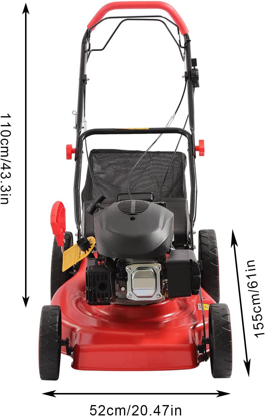 4-Stroke 173CC Self-Propelled Gas Powered Lawn Mower Q7333