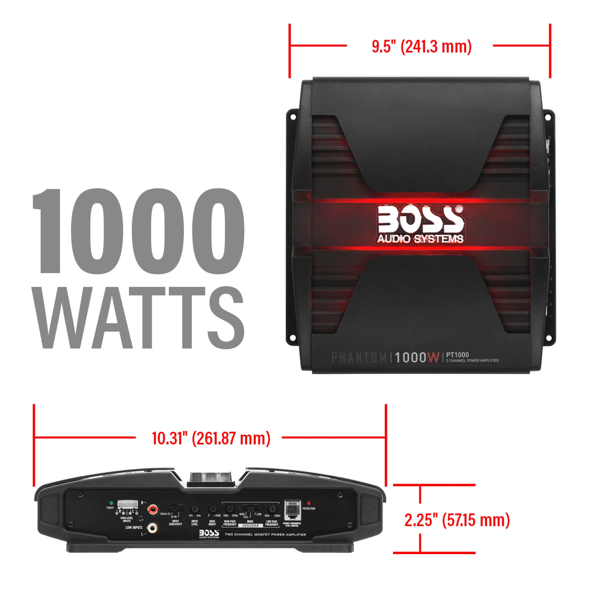 2 Channel Car Amplifier, 1000 W Y3869