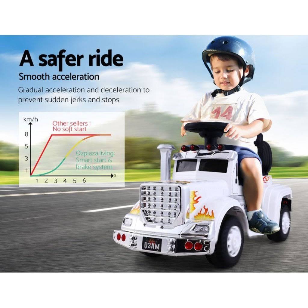 White Ride On Battery Toy Car N37526