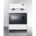 30 inch wide electric coil top range in white with black door V7414