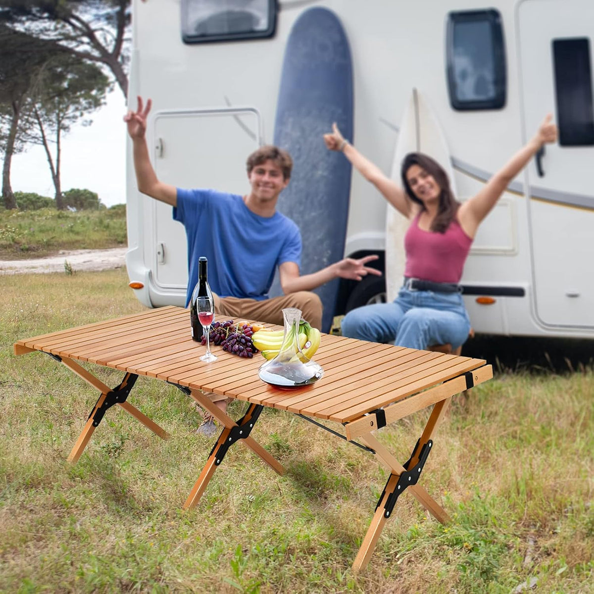4ft Folding Portable Camping Table with Carry Bag A659