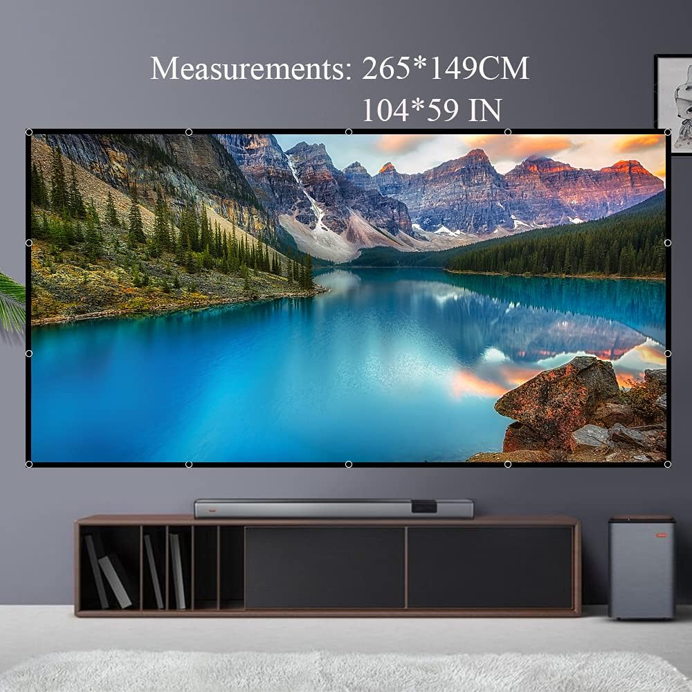 120 inch Portable Foldable Projector Screen with Carrying Bag L613