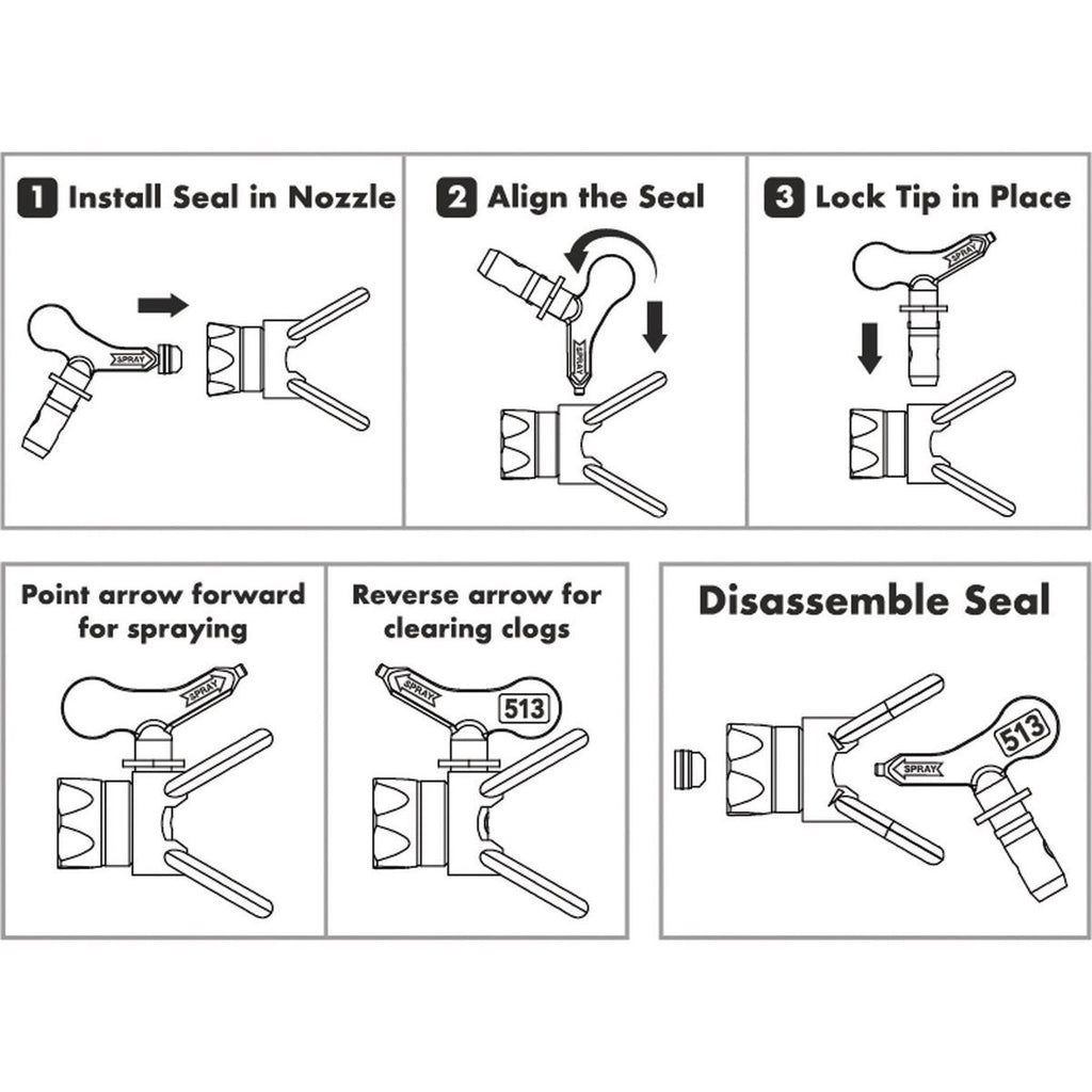 Reversible Airless Paint Spray Tip L521