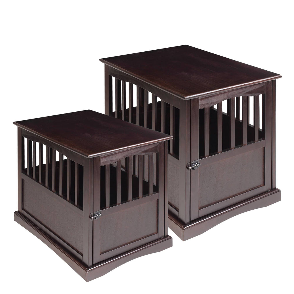 Walnut Pet Crate End Table J267434