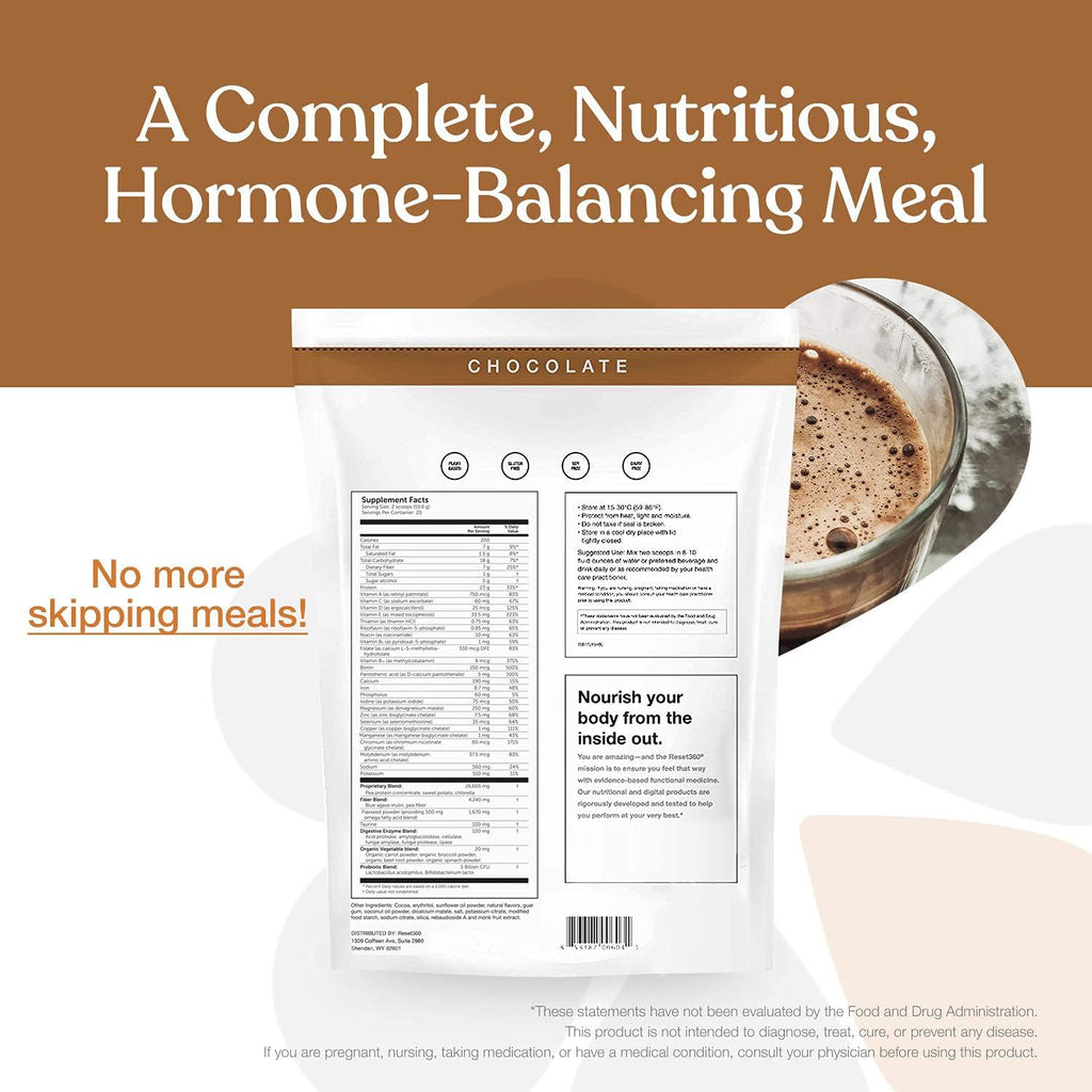 Chocolate Plant Based Protein Meal Replacement Shake, 20 Servings, 33.3oz, Pack of 2 Z2481