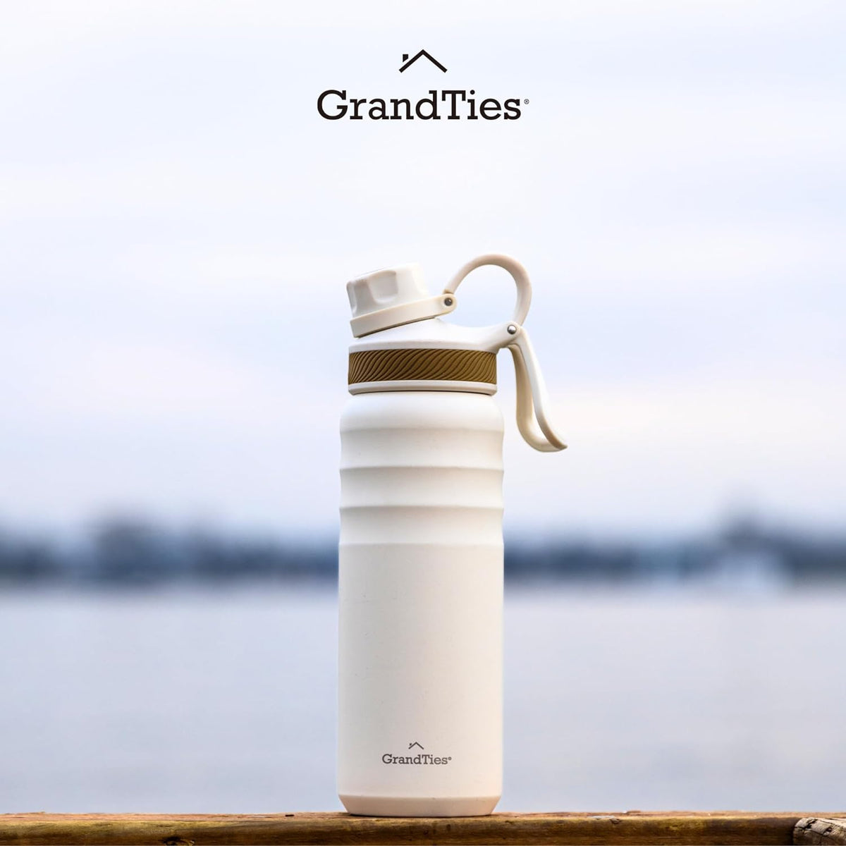 Stainless Steel Water Bottles with 2 Lids, Wide Mouth Vacuum Insulated Leak Proof BPA-Free Metal Canteen V8009