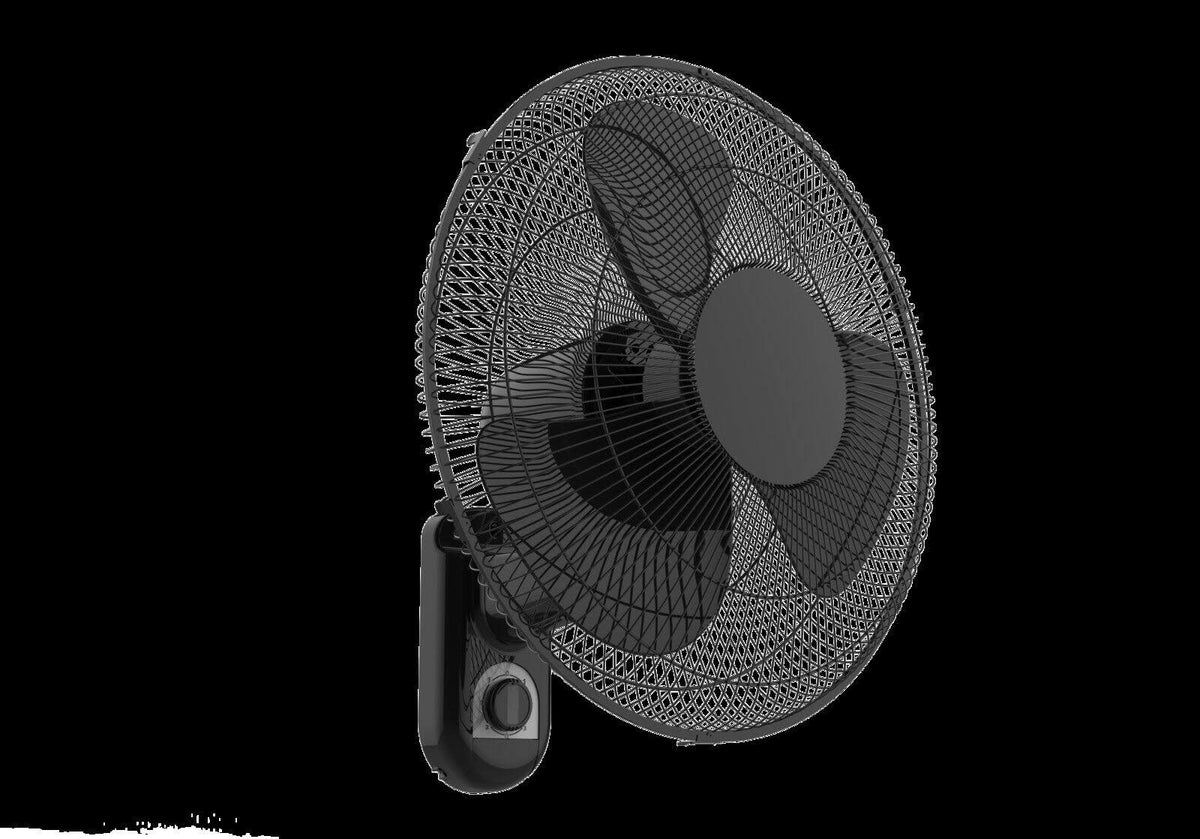Black 3-Speed Oscillating Wall Mount Fan M170828