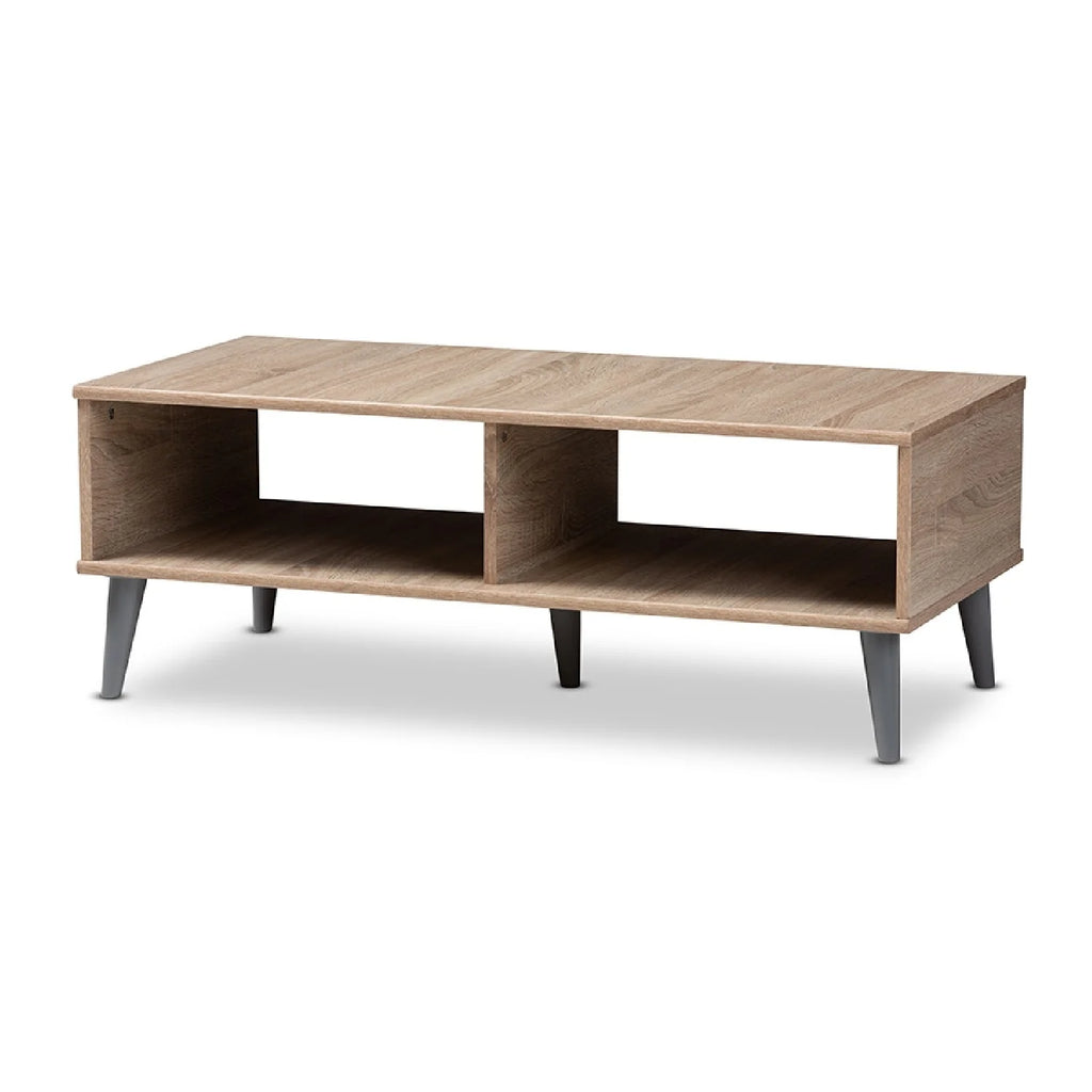 Oak and Light Grey Wood Coffee Table Z6766