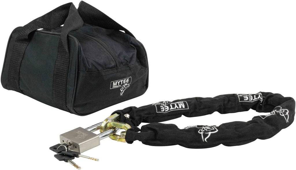 Anti Cut Security Chain and Lock Kit - 3 Foot x 3/8 Inch Thick Hardened Chain with Cut Proof Lock & Carrying Case T30205