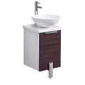 16x22 Dark Walnut Bathroom Cabinet with Top and Vessel Sink C28193