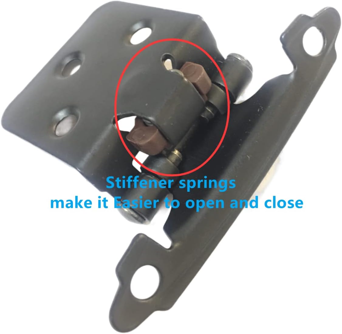 Black Cabinet Hinges 1/2 inch Overlay 2 Pack Z9680