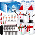 120 Pack Christmas Crafts DIY Snowman Making Kit with Air Dry Clay I52402