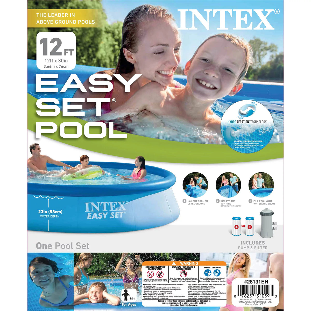 12ft x 30in Above Ground Pool with Filter Pump B1817