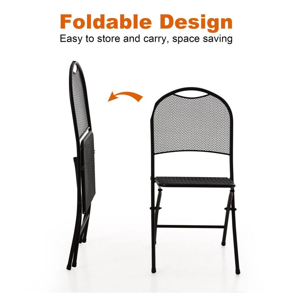 3 Pieces Metal Folding Bistro Set K552819