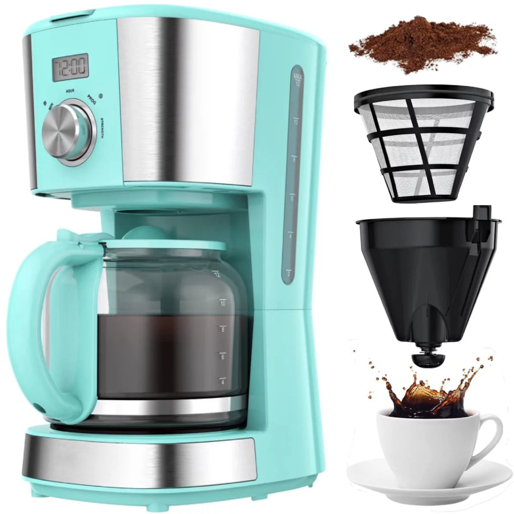 12-Cup Programmable Coffee Maker with Timer F14218