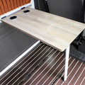 White Adjustable Steel Folding Wall Table R26623