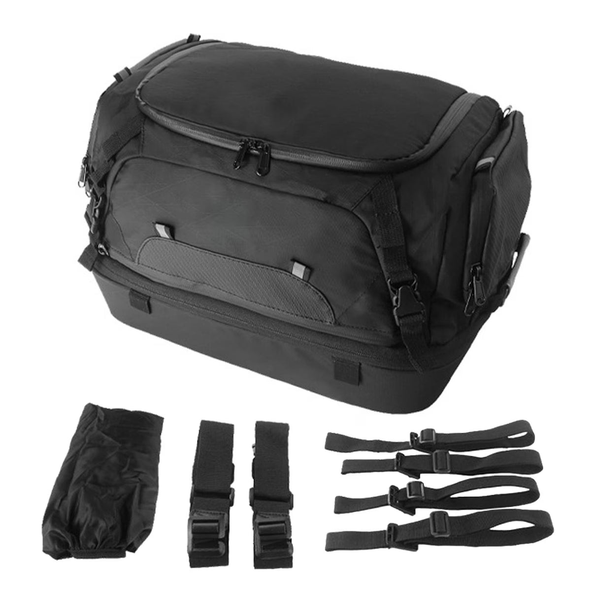 Black Waterproof Motorcycle Tail Bag I114