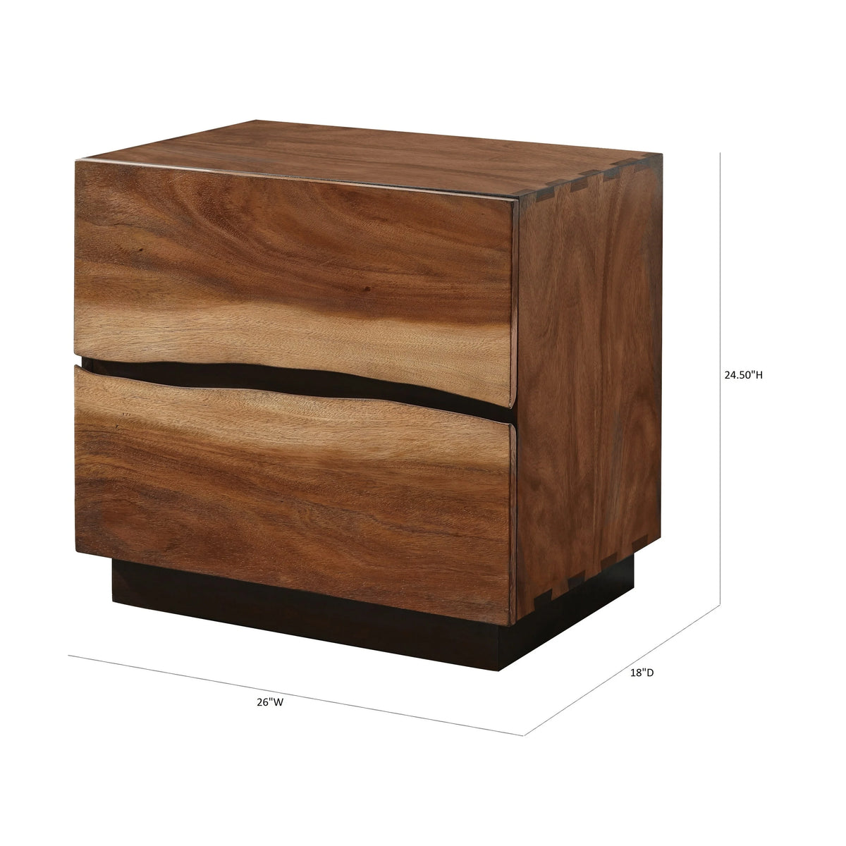 Smokey Walnut and Coffee Bean 2-drawer Nightstand K4500