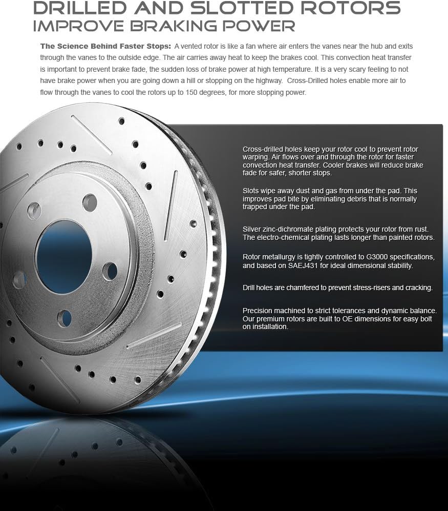FRONT 330mm 8 Lug Rotors + Metallic Brake Pads + Hardware X240
