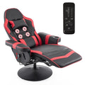 Black Blue Reclining Gaming Chair with Footrest R155220